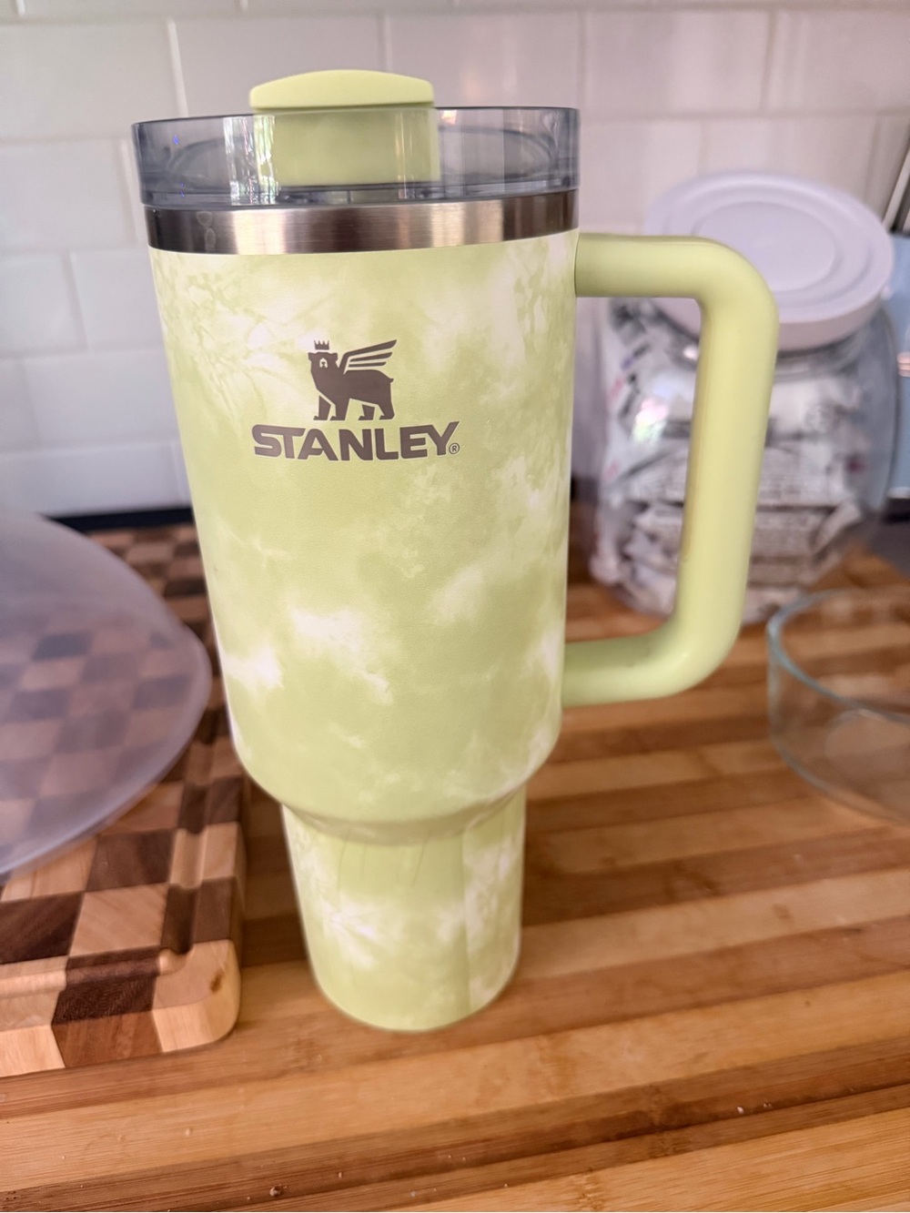 Stanley 40oz Green Tie Dye Quencher